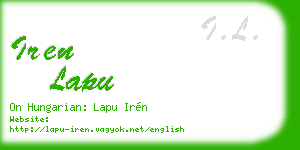 iren lapu business card