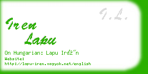 iren lapu business card